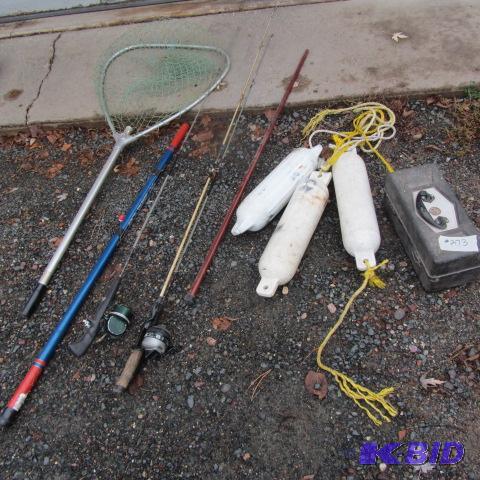 Fishing Poles, Net, Tackle