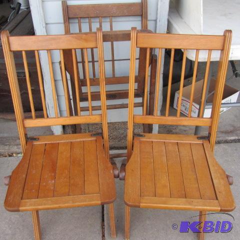 Acme & Ford Folding Wood Chairs