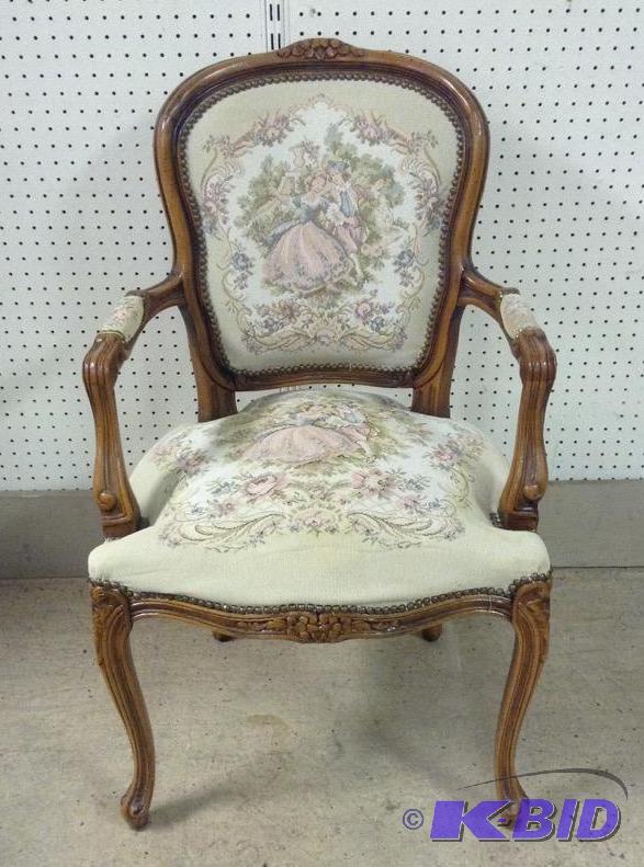 Italian Chateau Dax Needlepoint Chair