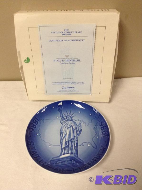 Bing & Grondahl Statue of Liberty Plate 1886-1986
