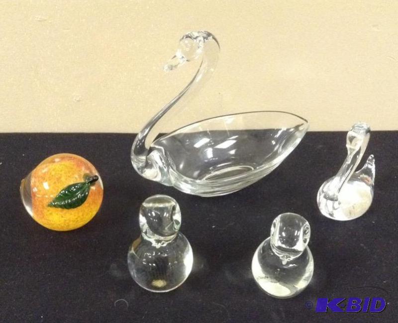 Solid Glass Animal & Fruit Figure Paperweights