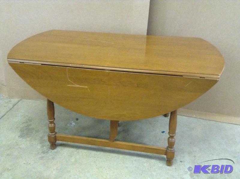 Round Drop Leaf Dining Table