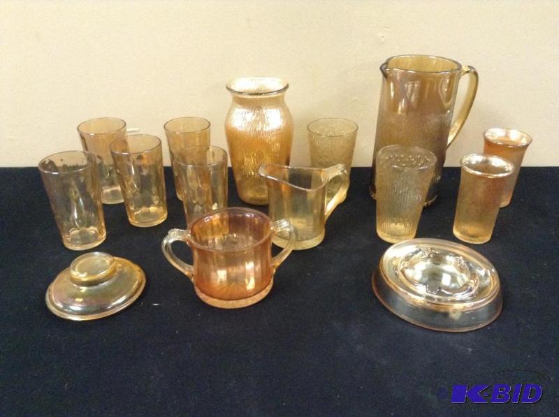 lot 108 image: Marigold Carnival Glass