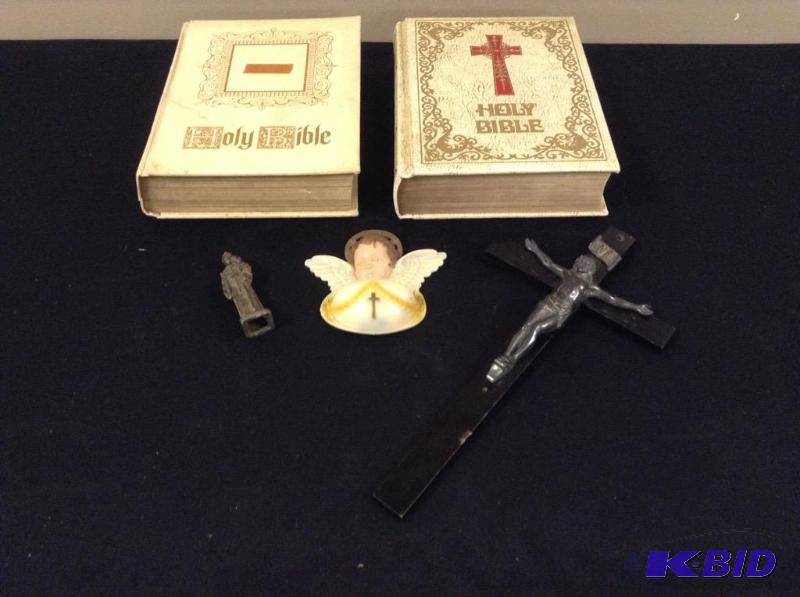 lot 110 image: Vintage Bibles & Religious Items
