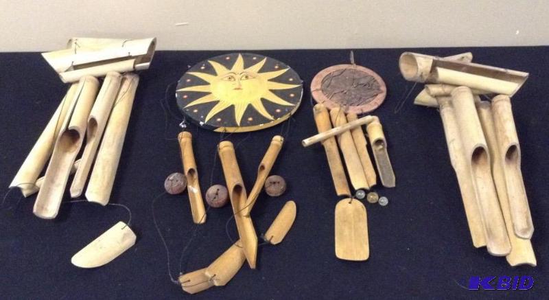 lot 134 image: 4 Bamboo Wind Chimes