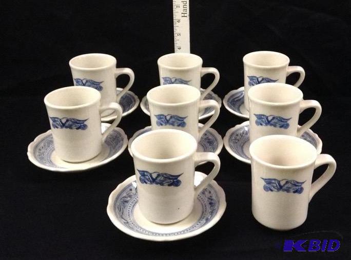 lot 15 image: Syracuse Restaurant Ware CupsSaucers