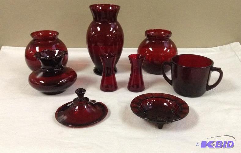 lot 44 image: True Ruby Colored Glass