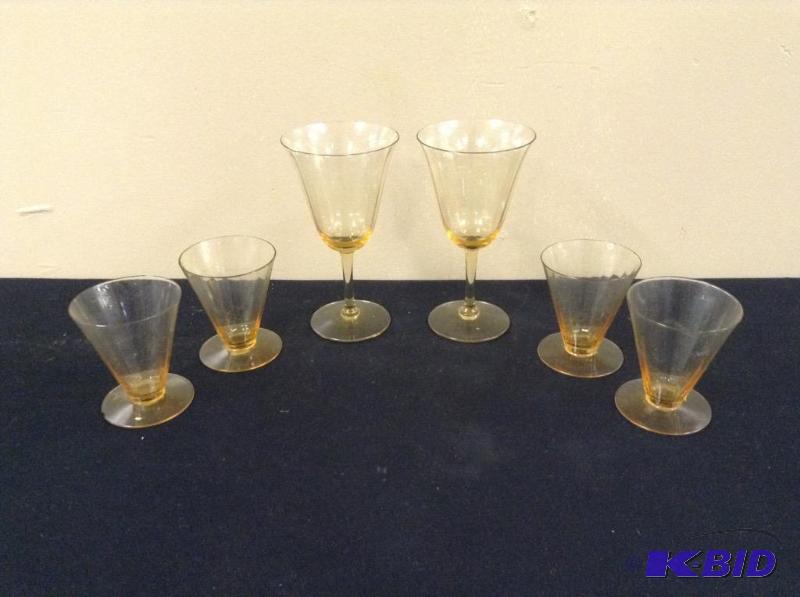 lot 53 image: Depression Glassware