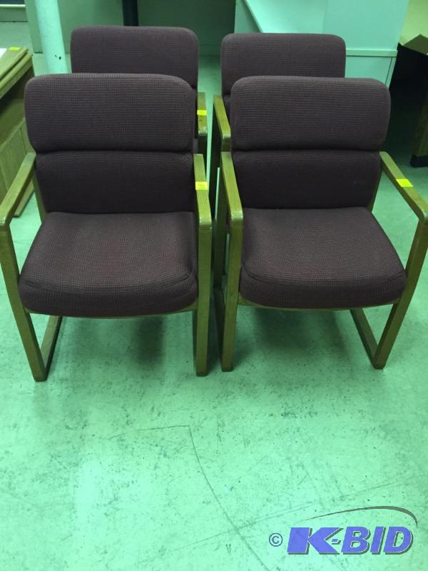 Four Upholstered SideReception Chairs