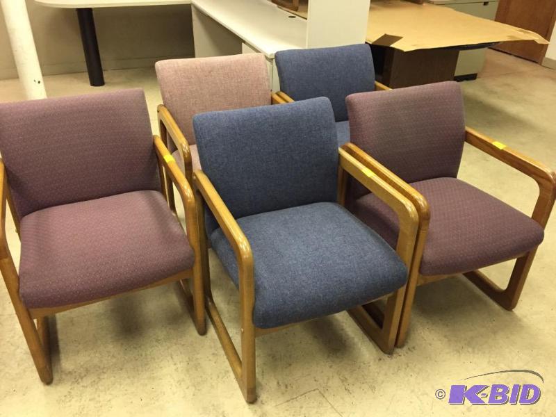 Six Upholstered SideReception Chairs