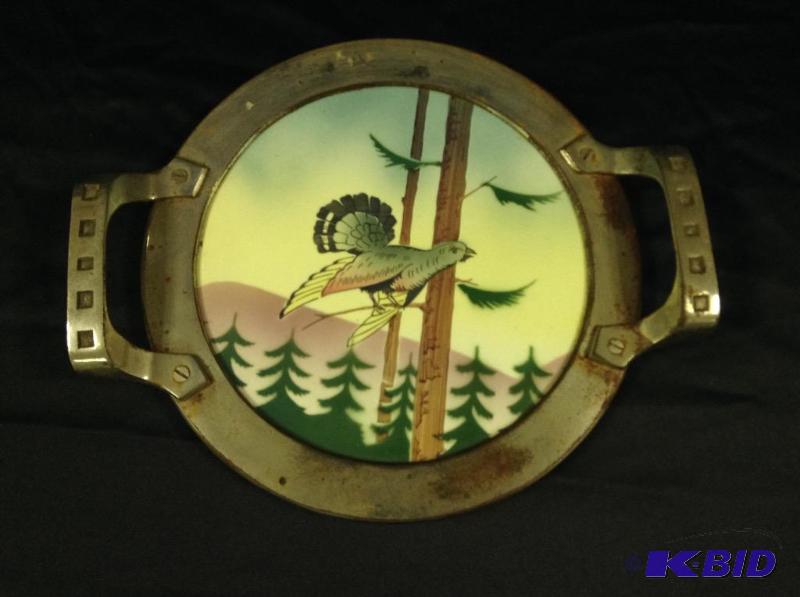 Tray with Hand Painted Ceramic Insert