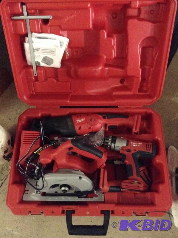 Milwaukee Cordless Tools in Storage Case