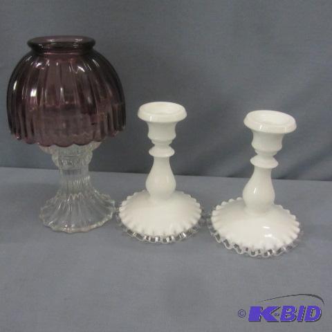 lot 123 image: Fancy Candle Holders