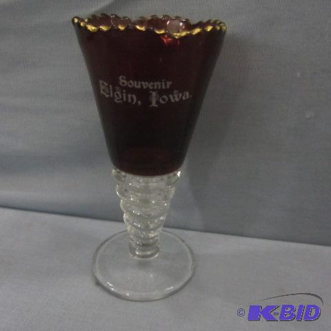 lot 38 image: Ruby Flash Stemware