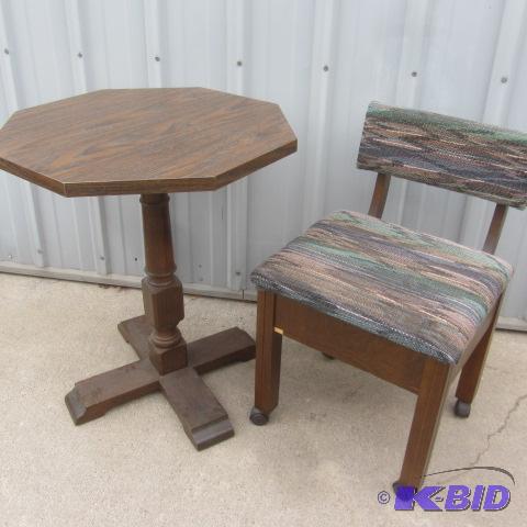 Octagon Table, Sewing Chair