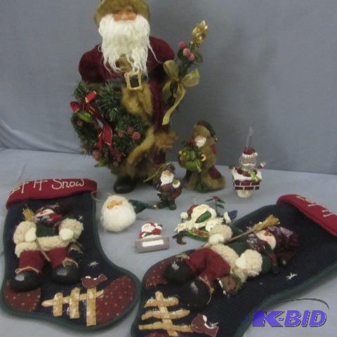 Santas, Snowman Stockings