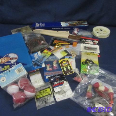 Lures, Bobbers, Filet Knife