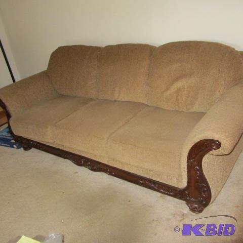 Wood Accented Sofa