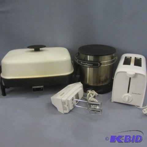 Toaster, Fry Pan, Mixer, Fryer