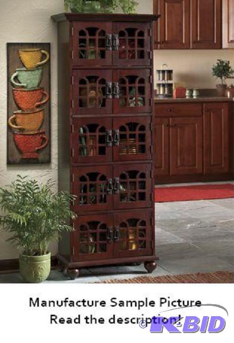 Arched Mission 10 Door Cabinet - Cherry Finis...