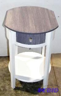 White and Gray Cabinet - Has crystal accent k...