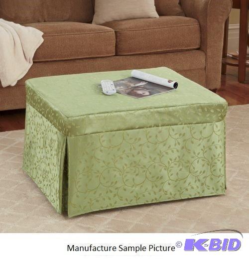 Folding Sleeper Ottoman - Has green slip cove...