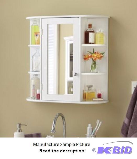 Mirrored Wall Cabinet - White - It has it all...