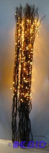 lot 3 image: Lighted Twig Fence - 4.5 foot tall - LED ligh...