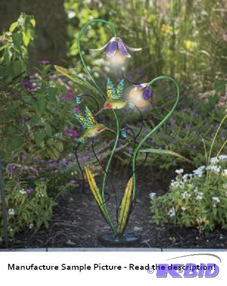 lot 41 image: Solar Hummingbird Stake Light - Beauty and ar...