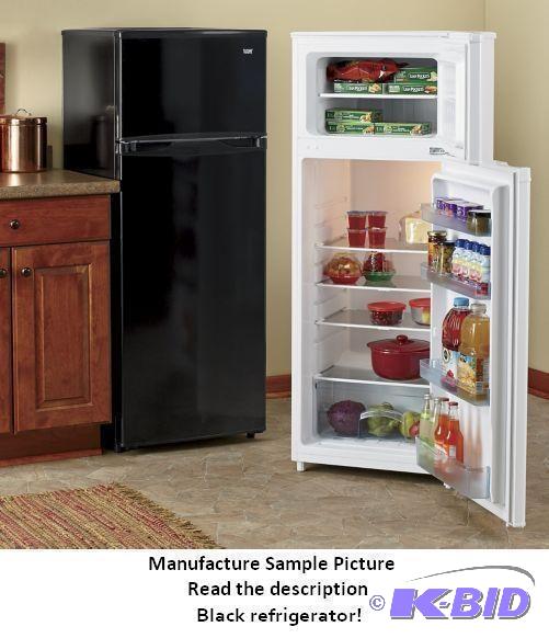 lot 42 image: Montgomery Wards Refrigerator-Freezer - Black...
