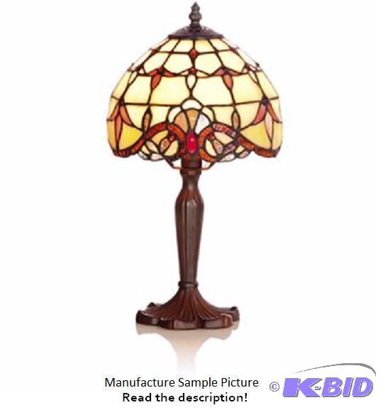 lot 8 image: Allistar Amber Baroque Table Lamp - This Tiff...