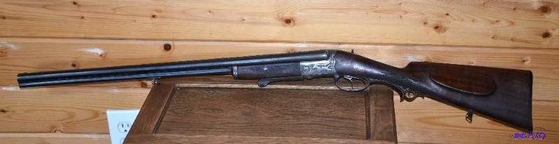lot 1 image: W. Collath&nbspTriple&nbspBarrel shotgun a...