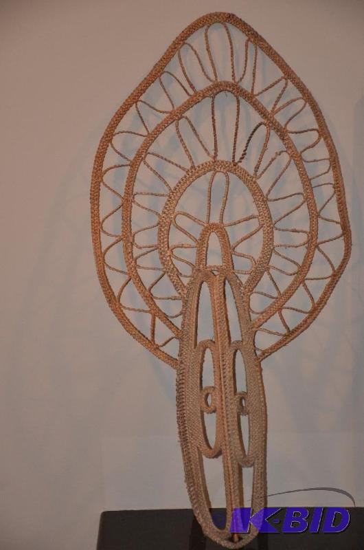 lot 10 image: Wicker wall hanging 35x18" Purchased ove...
