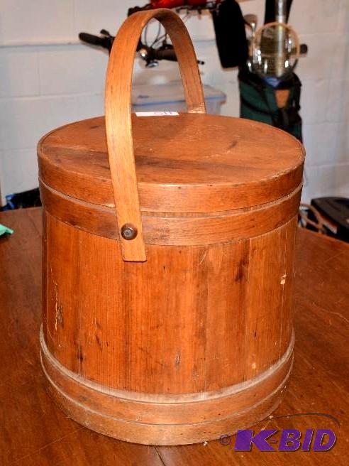 lot 16 image: Antique Cheese bucket...