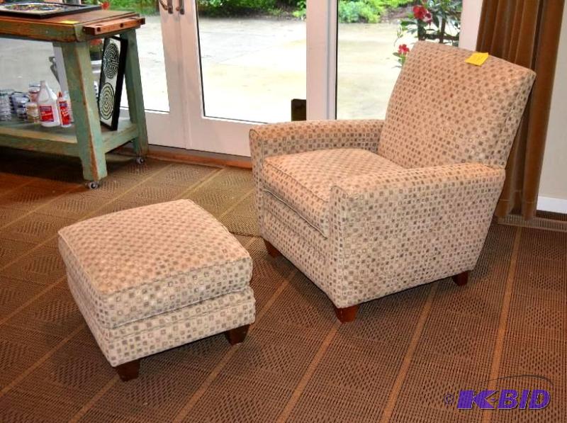 lot 34 image: Precedent Sherrill furniture chair & otto...