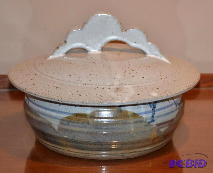 lot 62 image: Stabilit Stoneware pottery bowl with lid 8&qu...