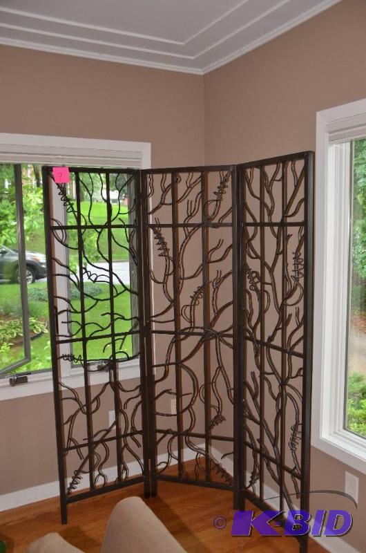 lot 9 image: Wrought iron trellis , hindged so you can cha...