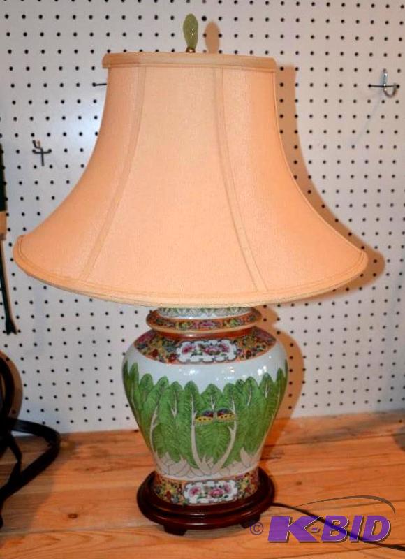 lot 94 image: Beautiful Butterfly lamp 27" tall...