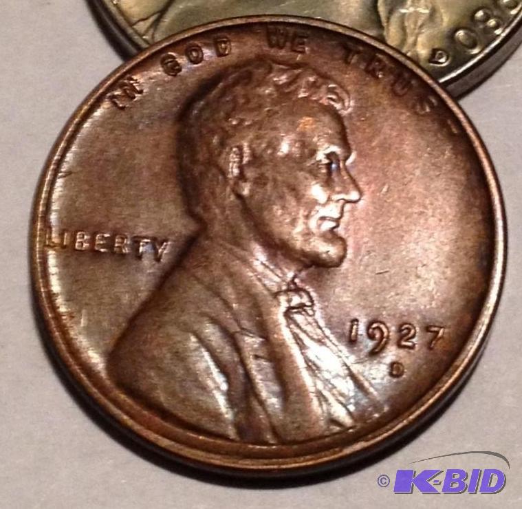 1927-D Lincoln Cent Better Date Denver AU