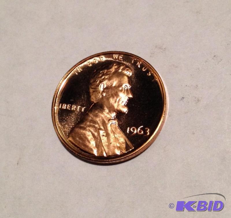 1963 Lincoln Cent Gem Proof Ultra Cameo Monster Coin Full Red