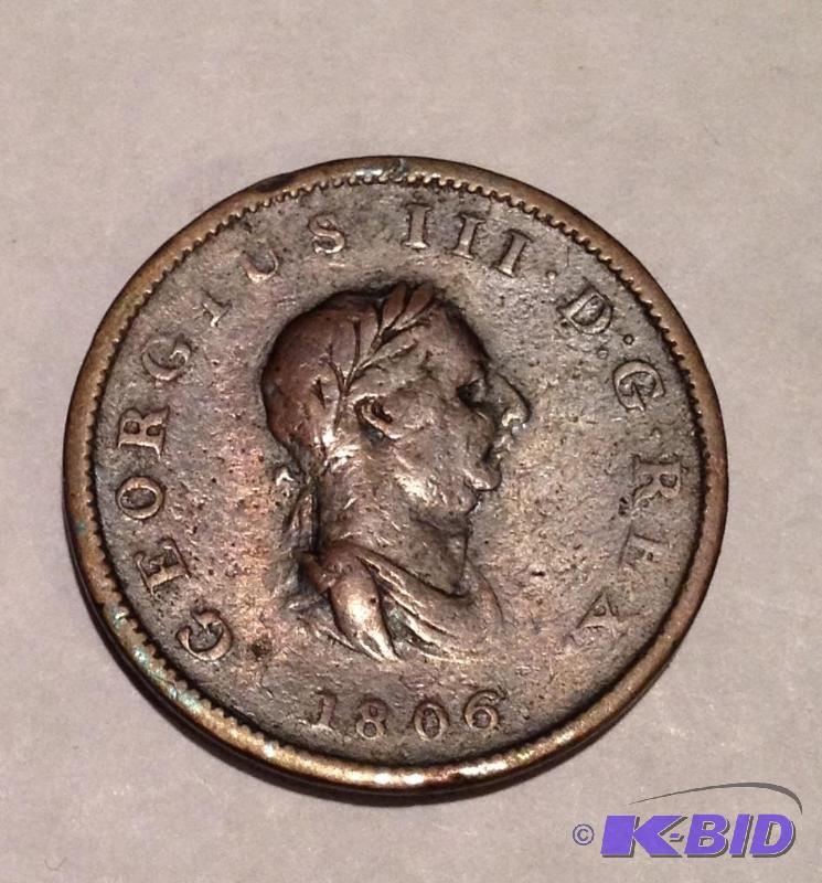 1806 Great Britain George III Large  Penny