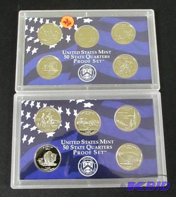 2002-S and 2005-S State Quarter Proof Sets
