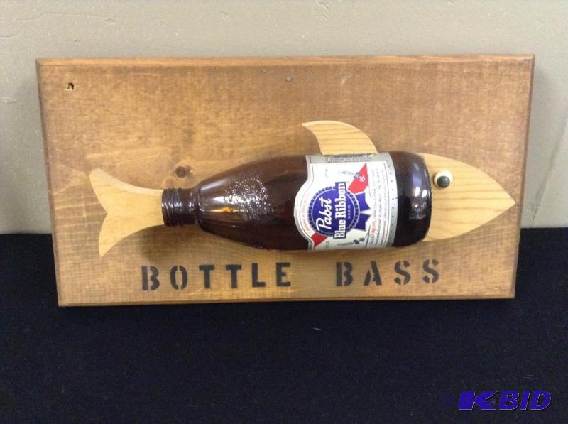 Pabst Blue Ribbon Bottle Bass Plaque