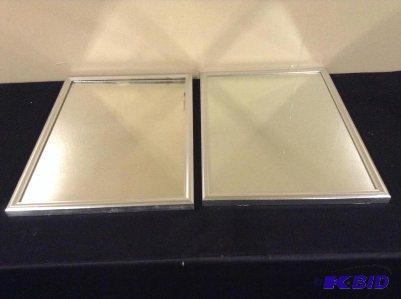 Two Silver Framed Mirrors