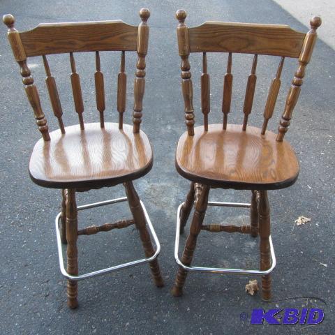 Pair Swivel Bar Stools
