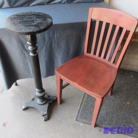 Chair & Plant Stand