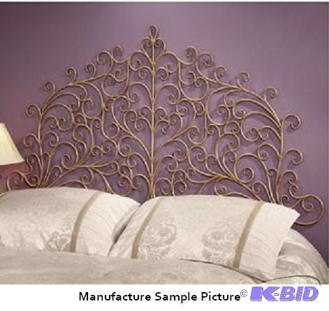 Gold Scrolled Headboard - King - The golden g...