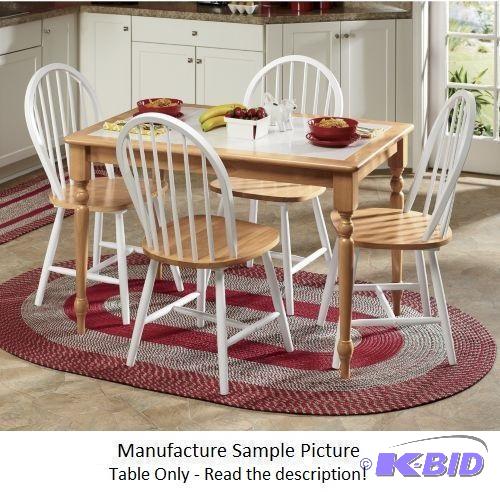 White Colored Tile Top Table - Table Only - I...