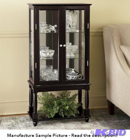 Raised Two Door Curio Cabinet - Showcase your...