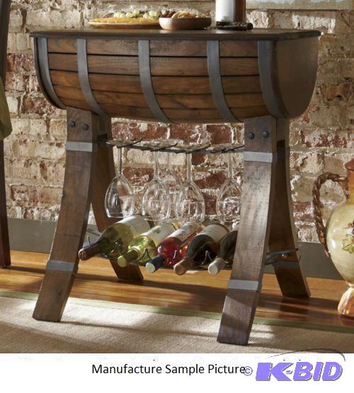 Wine Rack Barrel Table - This Bella Sera barr...